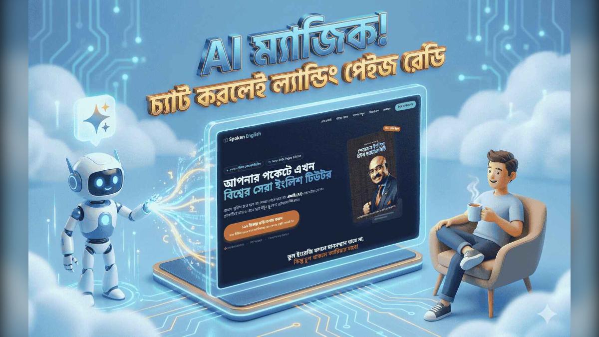 প্রোগ্রামিং না জেনেই AI দিয়ে ল্যান্ডিং পেজ তৈরি করুন: বাংলা ও ইংরেজি প্রম্পটসহ গাইড